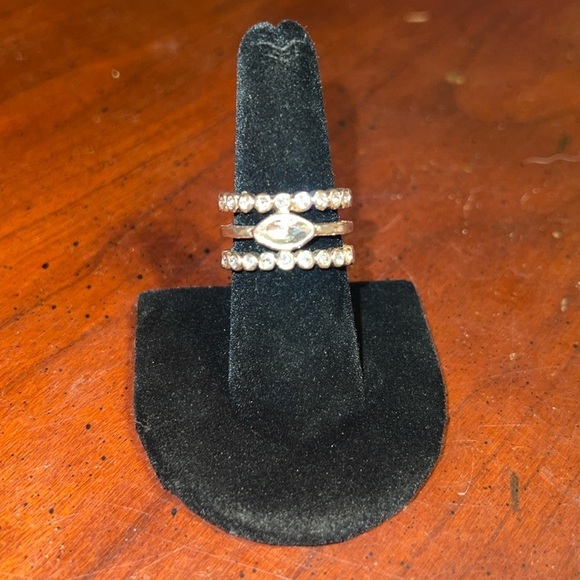 Luv AJ Marquise Diamond Disc Statement Ring - Picture 1 of 6